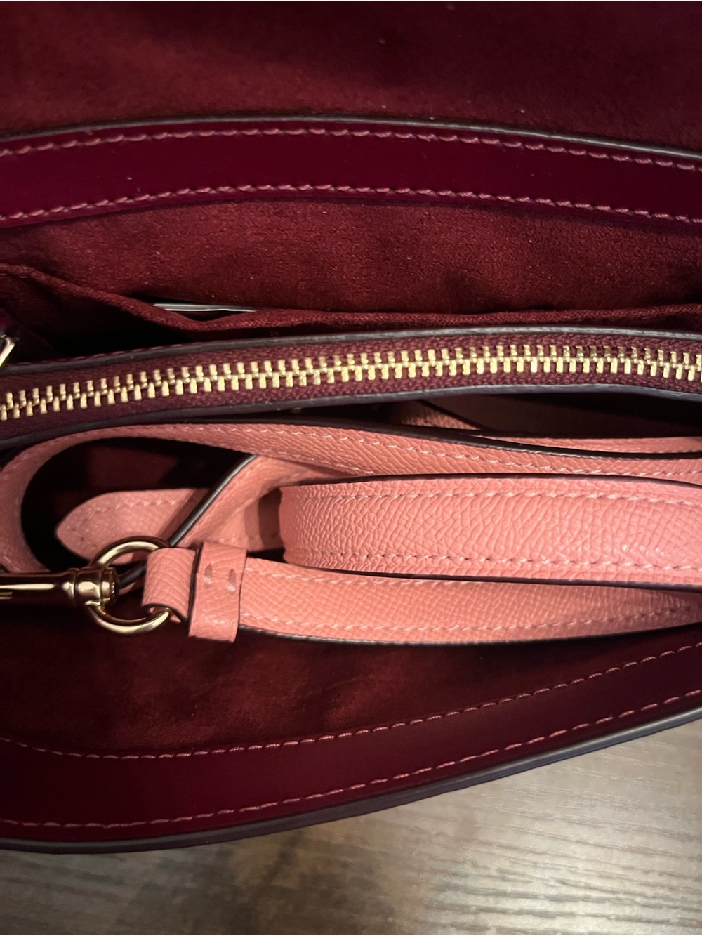 Coach Coral Pink Cherry Appliqué Top-Handle Satchel - Picture 4 of 16
